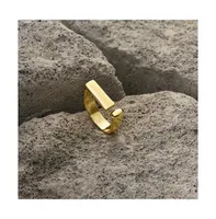 Sohi Women's Gold Minimal Bar Ring