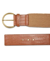 Steve Madden Women's Croc-Embossed Stretch Belt