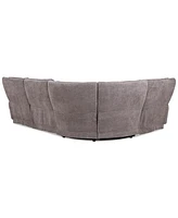 Closeout! Deklyn 116" 4-Pc. Zero Gravity Fabric Sectional with 2 Power Recliners, Created for Macy's