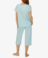 Aria Women's Cap Sleeve 2-Pc. Capri Pajama Set