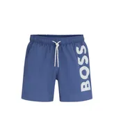 Boss by Hugo Men's Quick-Dry Large Logo Print Swim Shorts