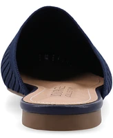 Journee Collection Women's Aniee Wide Width Knit Slip On Mules