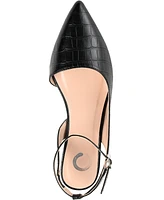 Journee Collection Women's Keefa Ankle Strap Slingback Heels