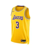 Men's and Women's Nike Anthony Davis Gold Los Angeles Lakers Swingman Jersey - Icon Edition