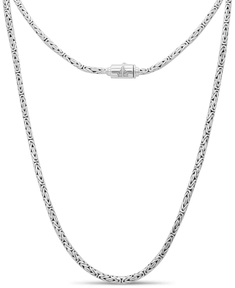 Borobudur Round 2.5mm Chain Necklace in Sterling Silver