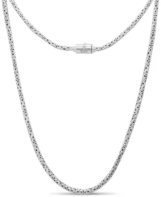 Borobudur Round 2.5mm Chain Necklace in Sterling Silver