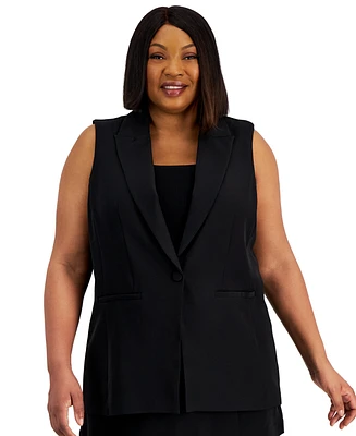 Bar Iii Trendy Plus Single-Breasted Vest, Created for Macy's