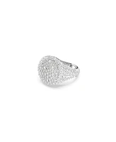 Swarovski White, Rhodium Plated Meteora Cocktail Ring