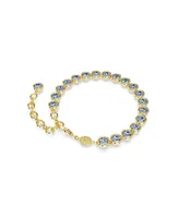 Swarovski Round Cut, Blue, Gold-Tone Imber Bracelet