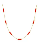 The Lovery Coral Bar Chain Necklace