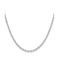 Chisel Stainless Steel Polished 3.4mm Cable Chain Necklace