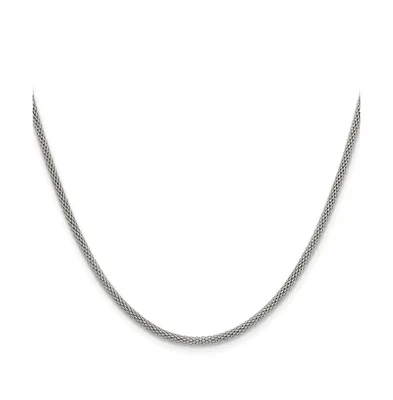 Chisel Stainless Steel Polished 2.5mm Bismarck Chain Necklace