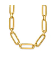 18k Yellow Gold 10mm Oval Link Necklace