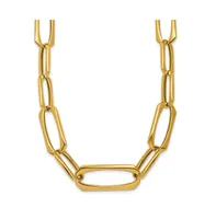 18k Yellow Gold Fancy Oval Link Necklace
