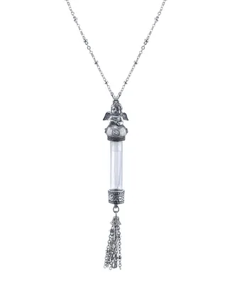 2028 Crystal Angel Glass Vile Necklace