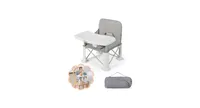 Portable Baby Booster Seat with Straps and Double Tray