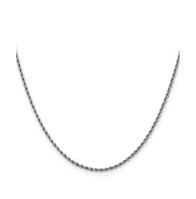 Chisel Stainless Steel Polished 1.5mm Rope Chain Necklace