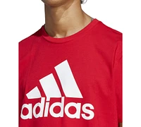 adidas Men's Essentials Single Jersey Big Logo Short Sleeve Crewneck T-Shirt