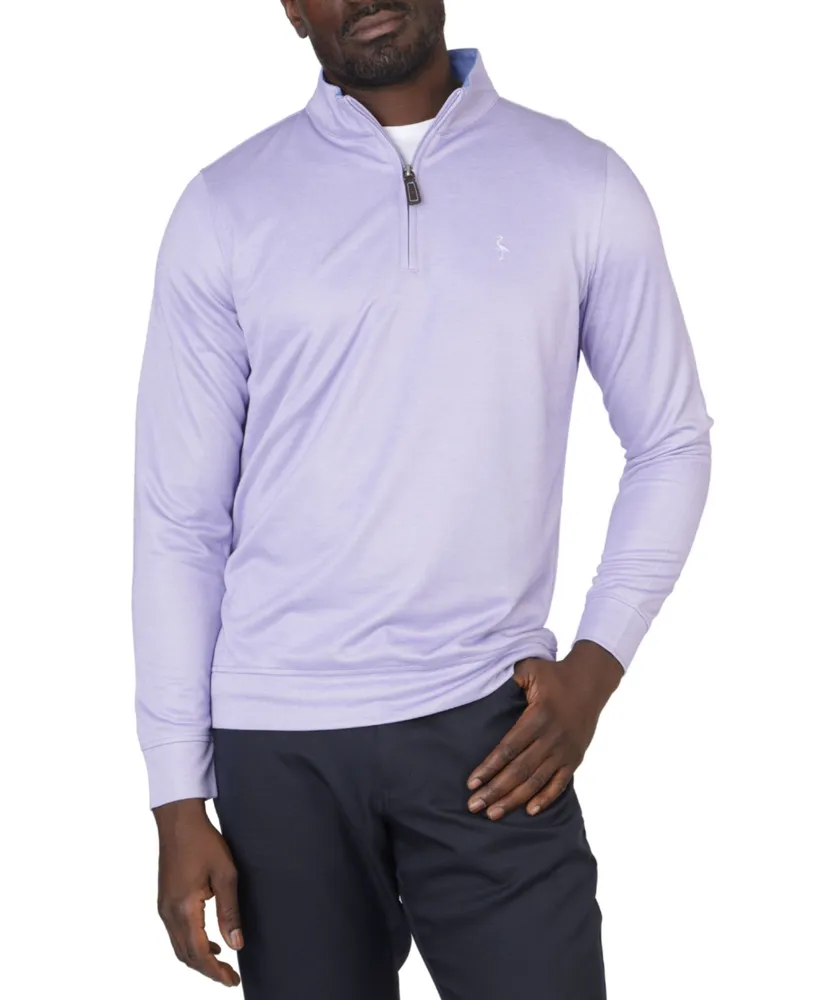 Solid Modal Q zip Pullover Sweatshirt