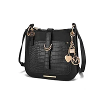 Mkf Collection Croco embossed Kiltienne crossbody bag for By Mia K