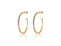 Rainbow Hoop Earrings