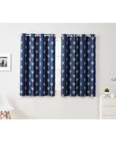 Hlc.me Arrow Printed Privacy Blackout Energy Efficient Room Darkening Thermal Grommet Window Curtain Drape Panels for Bedroom