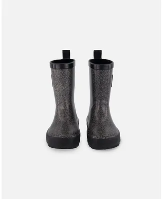 Girl Rain Boots Glittering Black - Toddler|Child