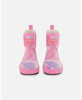 Girl Short Rain Boots Printed Foil Pastel - Toddler|Child