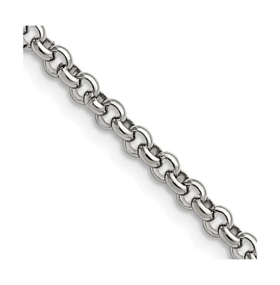 Chisel Stainless Steel Polished 3.9mm Rolo Chain Necklace