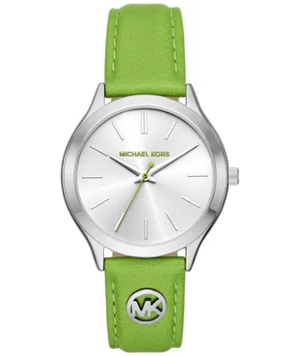 Michael Kors Women's Slim Runway Three-Hand Pear Leather Watch 38mm