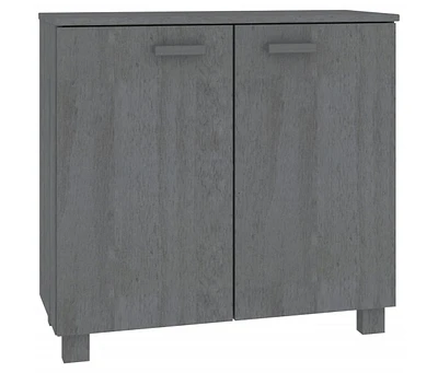 vidaXL Sideboard Hamar Dark Gray 33.5"x13.8"x31.5" Solid Wood Pine