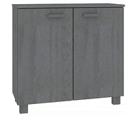 vidaXL Sideboard Hamar Dark Gray 33.5"x13.8"x31.5" Solid Wood Pine