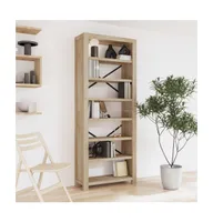 7-Tier Bookcase 31.5"x11.8"x78.7" Solid Wood Acacia