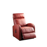 Simplie Fun Ricardo Recliner Chair w/Power Lift in Red Pu