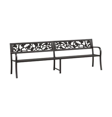 vidaXL Twin Patio Bench 96.9" Steel