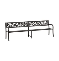 vidaXL Twin Patio Bench 96.9" Steel