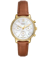 Fossil Women'sNeutra Chronograph Medium Brown Leather Watch 36mm