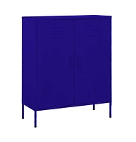 Storage Cabinet Navy Blue 31.5"x13.8"x40" Steel