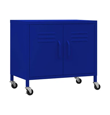 vidaXL Storage Cabinet Navy Blue 23.6"x13.8"x22" Steel