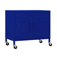 vidaXL Storage Cabinet Navy Blue 23.6"x13.8"x22" Steel