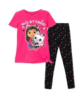 DreamWorks Gabby's Dollhouse Pandy Paws Girls T-Shirt and Leggings Outfit Set Toddler |Child