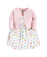 Hudson Baby Toddler Girls Toddler|Child Cotton Dress and Cardigan Set