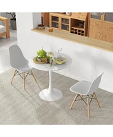 32 Inch Round Outdoor Patio Dining Table with Mdf Top