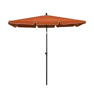 vidaXL Garden Parasol with Pole 82.7"x55.1" Terracotta