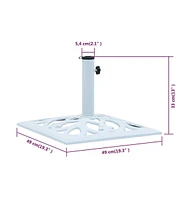 Umbrella Base White 26.5 lbs 19.3" Cast Iron