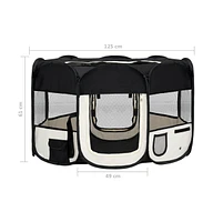 vidaXL Foldable Dog Playpen with Carrying Bag 49.2"x49.2"x24