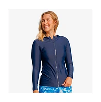 Calypsa Plus Full-Zip Nora Swim Top