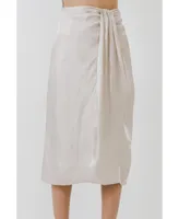 Women's Metallic Effect Midi Skirt