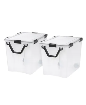 Iris Usa 103 Qt Storage Box with Gasket Seal Lid, 2 Pack - Bpa-Free, Made in Usa