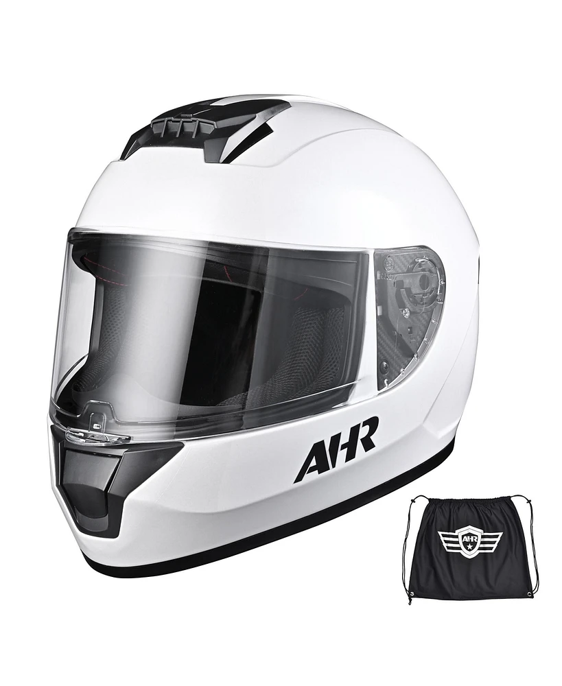 Ahr Run-F3 Full Face Motorcycle Helmet Adult Dot Removable Liner Street Bike